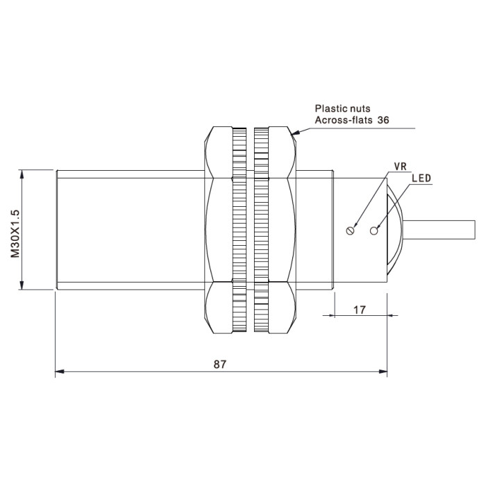 Ємнісний датчик Akusense CKF30-20PC
