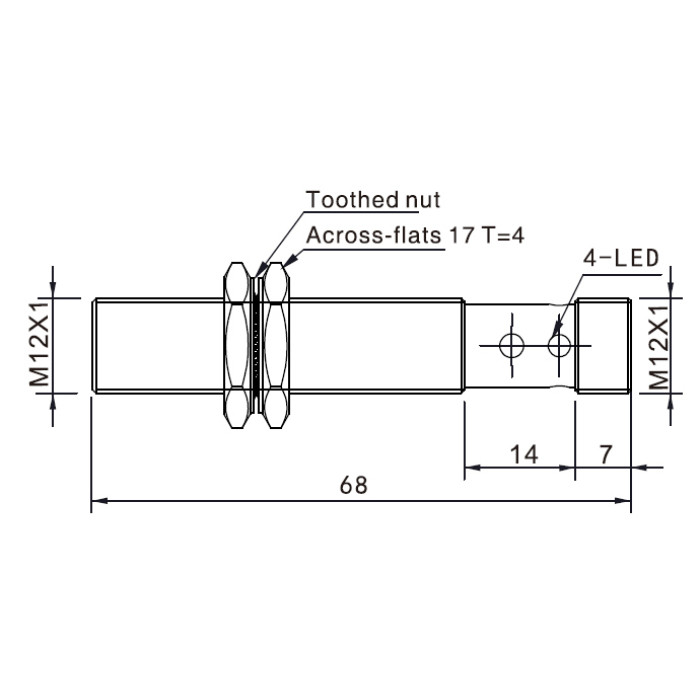 Індуктивний датчик Akusense TLF12-04PO-E2