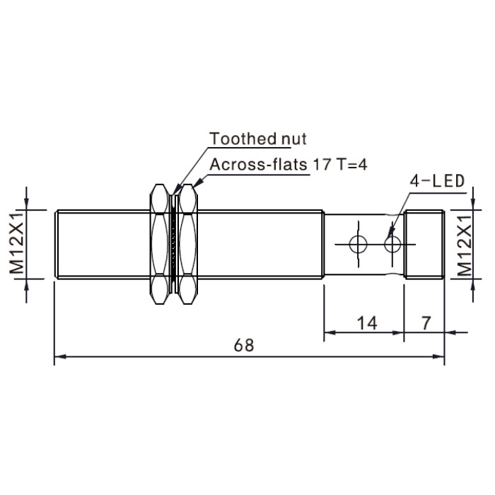 Індуктивний датчик Akusense TLF12-04PC-E2