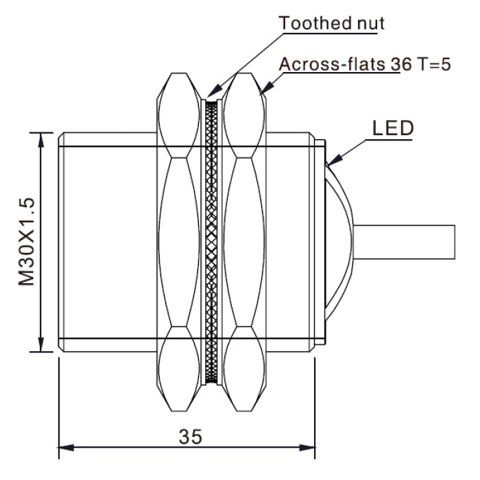 Індуктивний датчик Akusense TSF30-10PC
