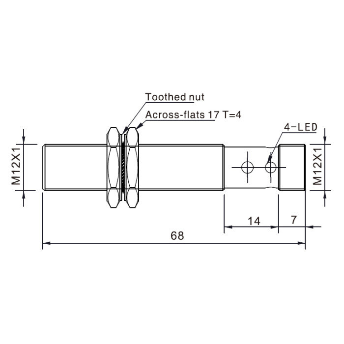 Індуктивний датчик Akusense TYF12-06PO-E2