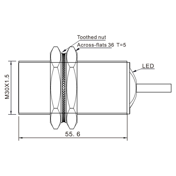 Індуктивний датчик Akusense TLF30-16PC