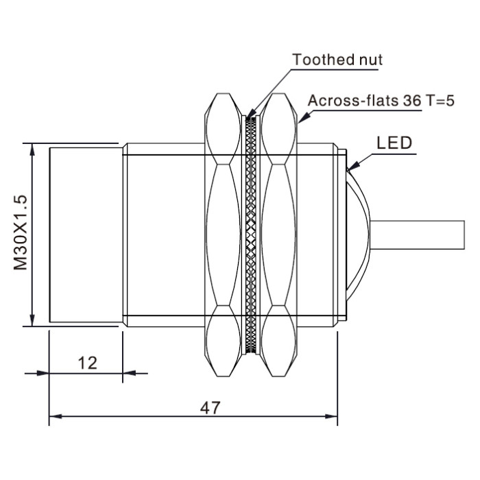 Індуктивний датчик Akusense TSN30-15PC