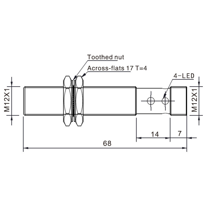 Індуктивний датчик Akusense TYF12-06PC-E2