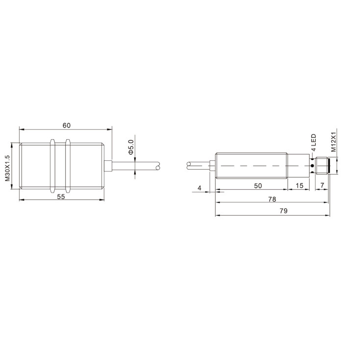 Індуктивний датчик Akusense TGF30-10PO2