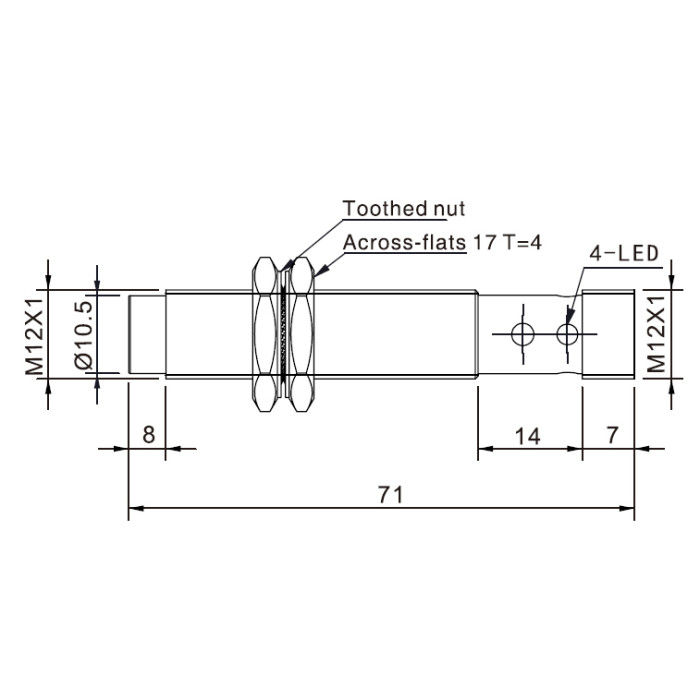 Індуктивний датчик Akusense TLN12-08PC-E2