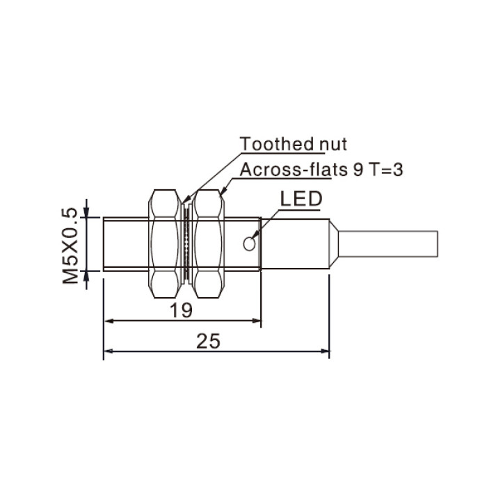 Індуктивний датчик Akusense TXF05-1.2PC