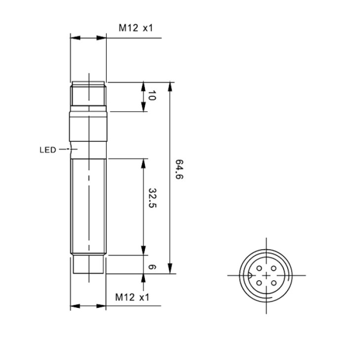 Індуктивний датчик Akusense TPN12-08NR-E2