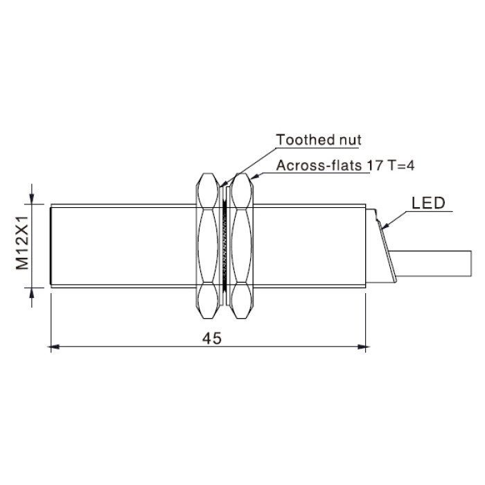 Індуктивний датчик Akusense TMF12-04PC