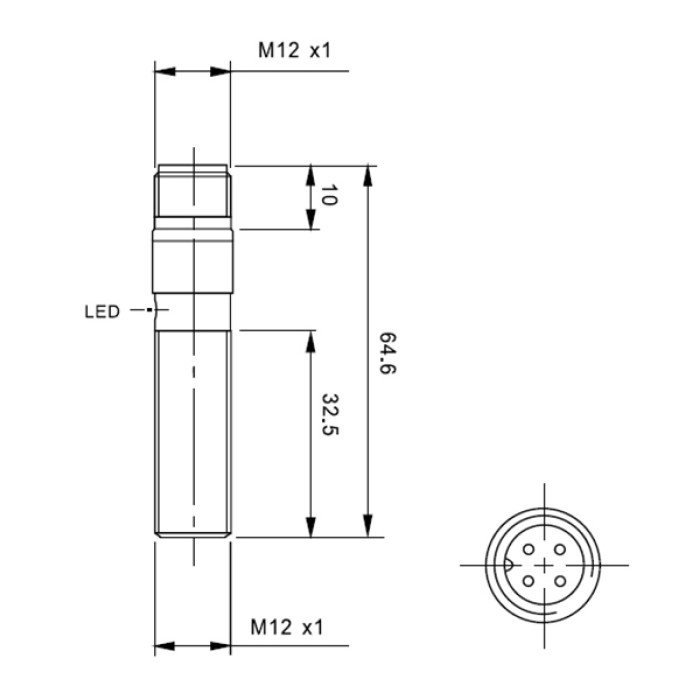 Індуктивний датчик Akusense TPF12-04PR-E2
