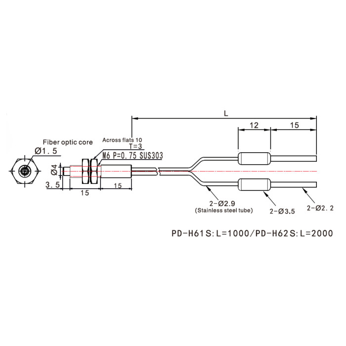 Оптоволоконний кабель Akusense PD-H62S