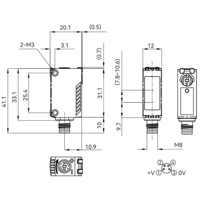 Оптичний датчик Akusense ESB-BS30ANE